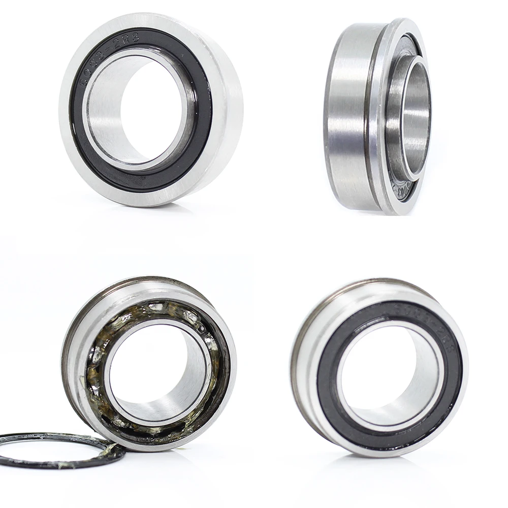 

F6202 F6202RS Bearing F6202-12.8-2RS 12.8x35x11 mm ABEC-1 4PCS Flange Ball Bearings F6202-RS Garden Cart Wheel Bearing