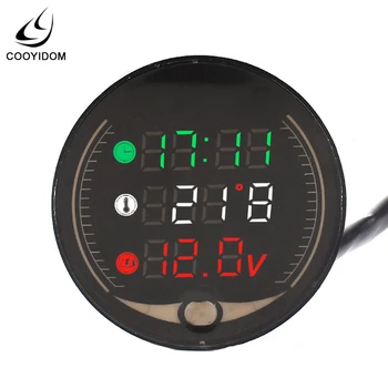 COOYIDOM Universal Motorcycle LED Digital Voltmeter Multi-Function Voltmeter Clock Meter Thermometer Display Instrument
COOYIDOM Universal Motorcycle LED Digital Voltmeter Multi-Function Voltmeter Clock Meter Thermometer Display Instrument
