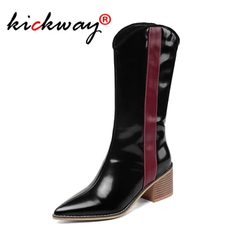 Women Western Boots Cowgirl Pointed Toe Mid-calf Women Cowboy Boots Patchwork Chunky Med Heels Women Booties Large Size 34-43
Women Western Boots Cowgirl Pointed Toe Mid-calf Women Cowboy Boots Patchwork Chunky Med Heels Women Booties Large Size 34-43