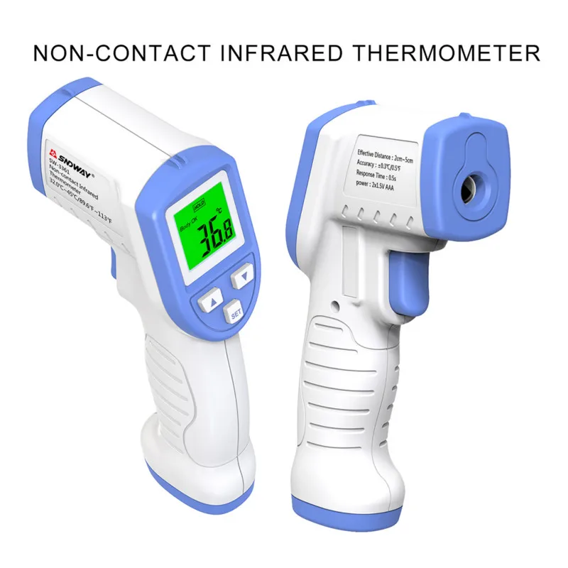 Measuring Temperature Detector IR Infrared Digital Non Contact Forehead Thermometer Gun High Precision Infrared Baby Kids Adults
Measuring Temperature Detector IR Infrared Digital Non Contact Forehead Thermometer Gun High Precision Infrared Baby Kids Adults