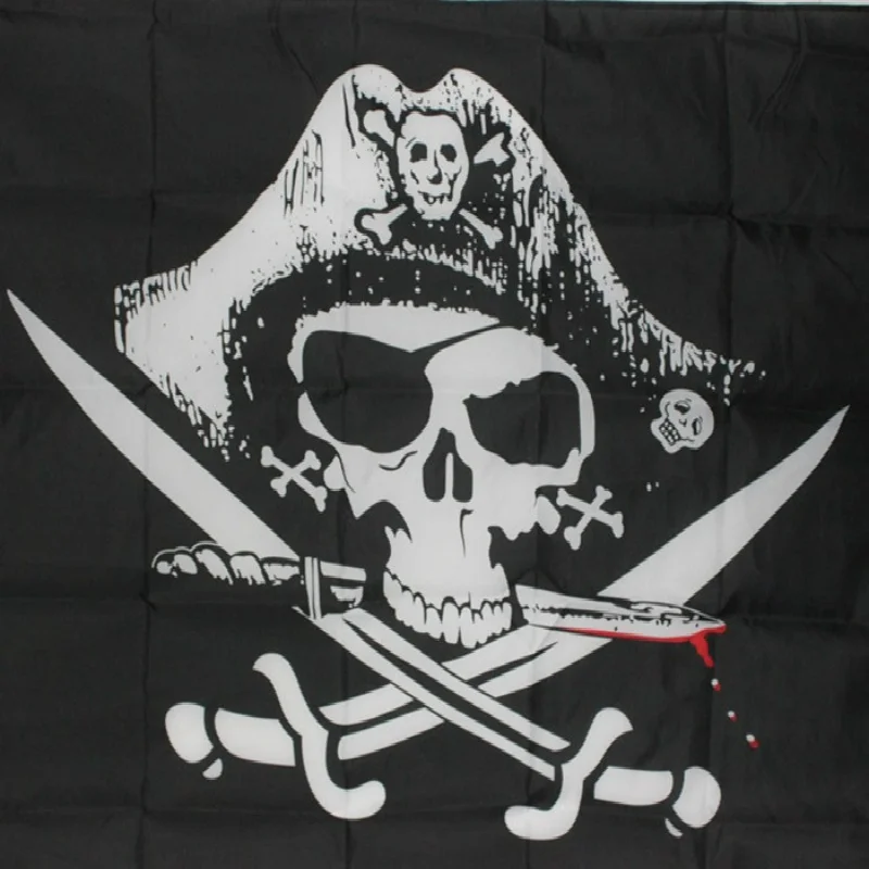 3x5 футов череп и крест кости сабли мечи Пират Веселый Роджер флаги с люверсами