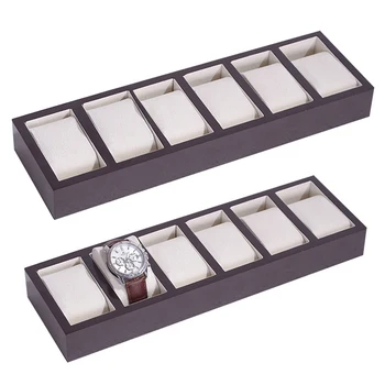 Wood 6 Slots Watch Box Bangle Velvet Removable Tray Gift Box for Jewelry Display
Wood 6 Slots Watch Box Bangle Velvet Removable Tray Gift Box for Jewelry Display