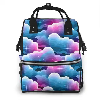 Gradient Clouds With Stars Baby Nappy Changing Diaper Mummy Bag Maternity Backpack Bags Stroller Baby Care Waterproof Backpack
Gradient Clouds With Stars Baby Nappy Changing Diaper Mummy Bag Maternity Backpack Bags Stroller Baby Care Waterproof Backpack