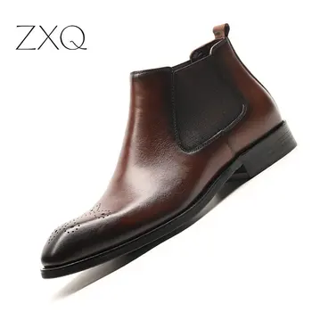 New Winter Men's Ankle Boots Genuine Leather Chelsea Boot Business Dress Shoes British Slip-on Formal Boots Oxfords Men
New Winter Men's Ankle Boots Genuine Leather Chelsea Boot Business Dress Shoes British Slip-on Formal Boots Oxfords Men