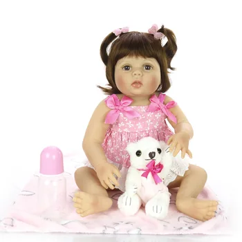 New 57cm Realistic Reborn Baby Dolls Full Silicone Vinyl Realistic Girl Doll For Children Birthday Christmas Gifts Best Playmate
New 57cm Realistic Reborn Baby Dolls Full Silicone Vinyl Realistic Girl Doll For Children Birthday Christmas Gifts Best Playmate