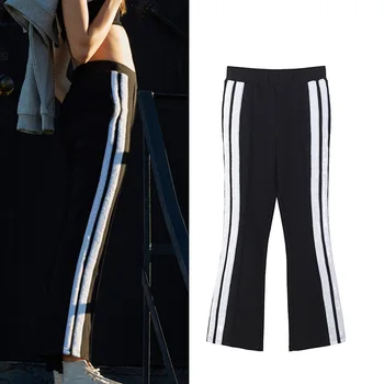 New version of school uniform pants with white stripes and sequins for students 
New version of school uniform pants with white stripes and sequins for students