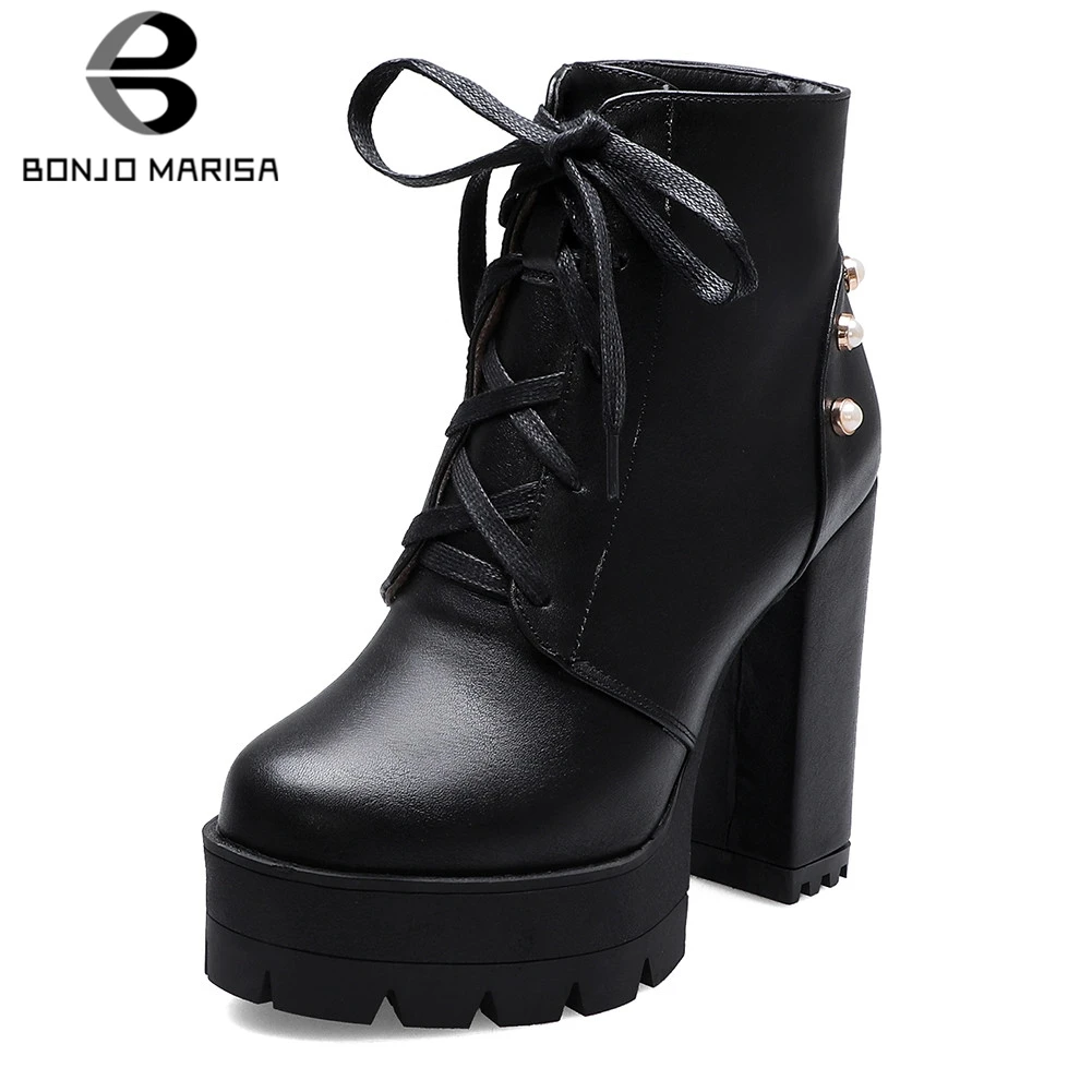 BONJOMARISA New Size 34-44 Thick Platform Booties Ladies Fashion High Heels Ankle Boots Women 2019 Winter Warm Fur Shoes Woman
BONJOMARISA New Size 34-44 Thick Platform Booties Ladies Fashion High Heels Ankle Boots Women 2019 Winter Warm Fur Shoes Woman