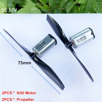 2PCS N30 Motor + Propeller DC 1.5V-6V 3V 3.7V 4.2V 5V Mini Micro Electric Motors High Speed DIY RC Drone Airplane Quadcopter
2PCS N30 Motor + Propeller DC 1.5V-6V 3V 3.7V 4.2V 5V Mini Micro Electric Motors High Speed DIY RC Drone Airplane Quadcopter