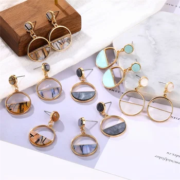 2020 New Fashion Simple Acrylic Statement Drop Earrings for Women Gold Round Metal Geometric Earrings Punk Ear Jewelry Brincos
2020 New Fashion Simple Acrylic Statement Drop Earrings for Women Gold Round Metal Geometric Earrings Punk Ear Jewelry Brincos