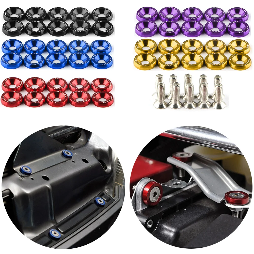 10pcs Car Modified Hex Fasteners Fender Washer Bumper Aluminum JDM Fender Washers and M6 Bolt for Honda Engine Concave Screws
10pcs Car Modified Hex Fasteners Fender Washer Bumper Aluminum JDM Fender Washers and M6 Bolt for Honda Engine Concave Screws