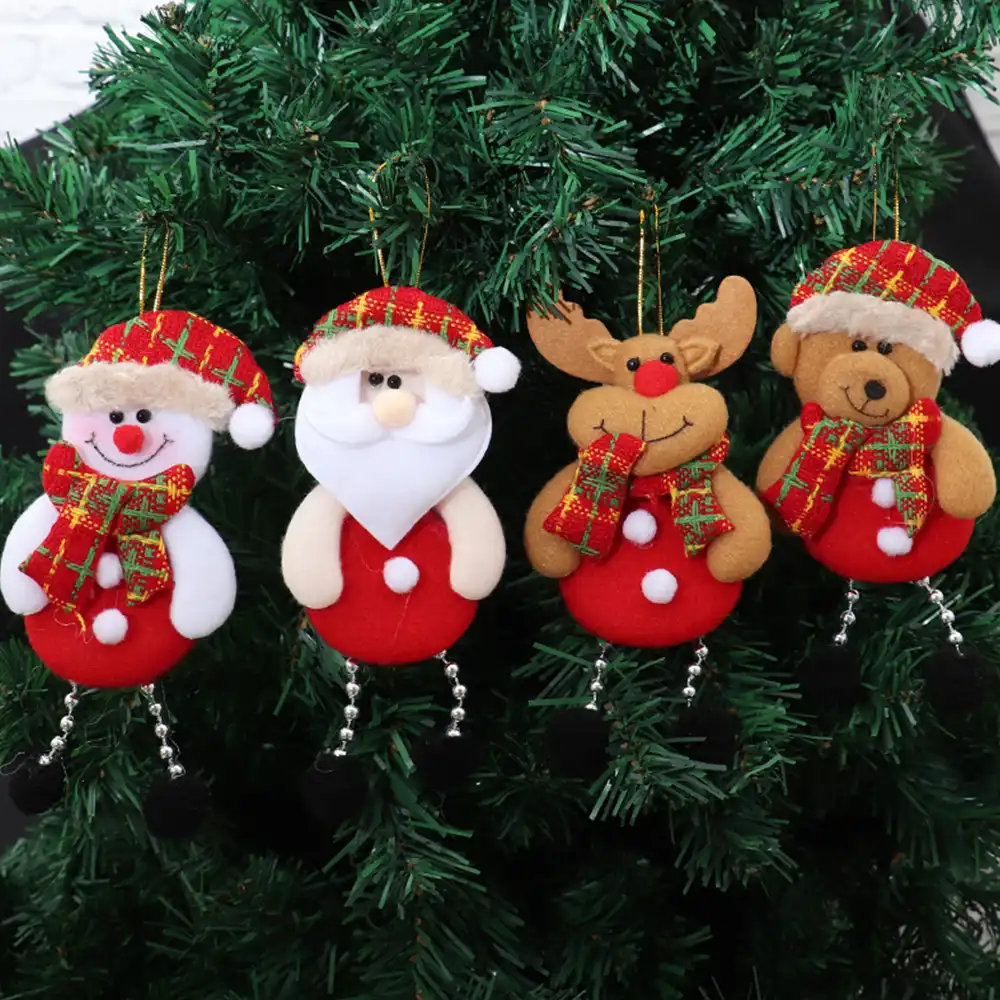 snowman tree toy doll hang decorations for home 2020 new year