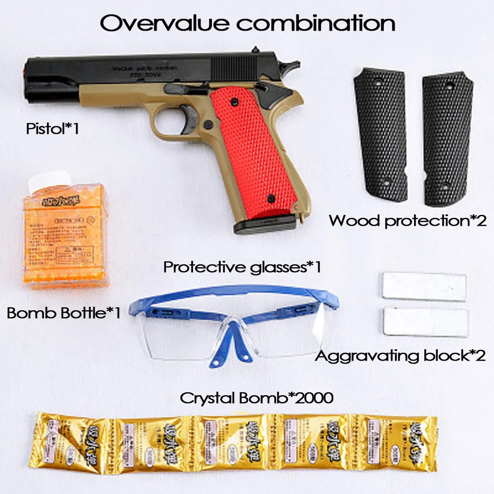 Simulated Combat Airsoft Air Guns Outdoor Toys Kids Guns Weapon M1911 Pistol Plastic Model Can Launch Guns Boys Toy For Kids
Simulated Combat Airsoft Air Guns Outdoor Toys Kids Guns Weapon M1911 Pistol Plastic Model Can Launch Guns Boys Toy For Kids