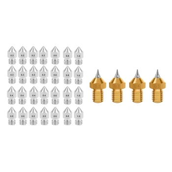 2 Set Mk8 Nozzle M6 Threaded Stainless Steel for 1.75Mm Filament 3D Printer - 28Pcs & 4Pcs
2 Set Mk8 Nozzle M6 Threaded Stainless Steel for 1.75Mm Filament 3D Printer - 28Pcs & 4Pcs