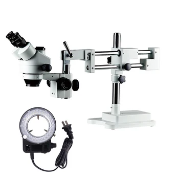 Double Boom Stand Trinocular Stereo Zoom Microscope Simul Focal 7-45X with Led Light microscope for soldering cell phone
Double Boom Stand Trinocular Stereo Zoom Microscope Simul Focal 7-45X with Led Light microscope for soldering cell phone