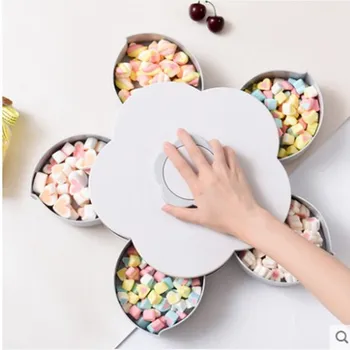 Patterns can be rotated and sealed dried fruit box candy tray creative modern home with cover compartment platter European coffe 
Patterns can be rotated and sealed dried fruit box candy tray creative modern home with cover compartment platter European coffe