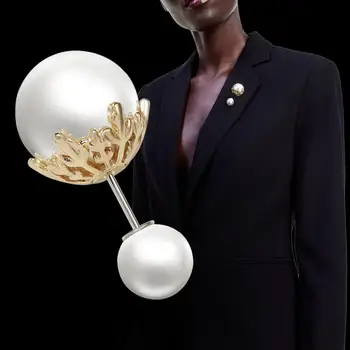 Double Head Pearl Avoid Exposure Big Pin Alloy Carving White Plated Brooch Women Wedding Vintage Clothes Accessories
Double Head Pearl Avoid Exposure Big Pin Alloy Carving White Plated Brooch Women Wedding Vintage Clothes Accessories