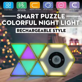 DIY Host Colorful Night Light Smart Puzzle Colorful Night Light Induction light decoration wall lamp for Tetris Puzzle Light
DIY Host Colorful Night Light Smart Puzzle Colorful Night Light Induction light decoration wall lamp for Tetris Puzzle Light
