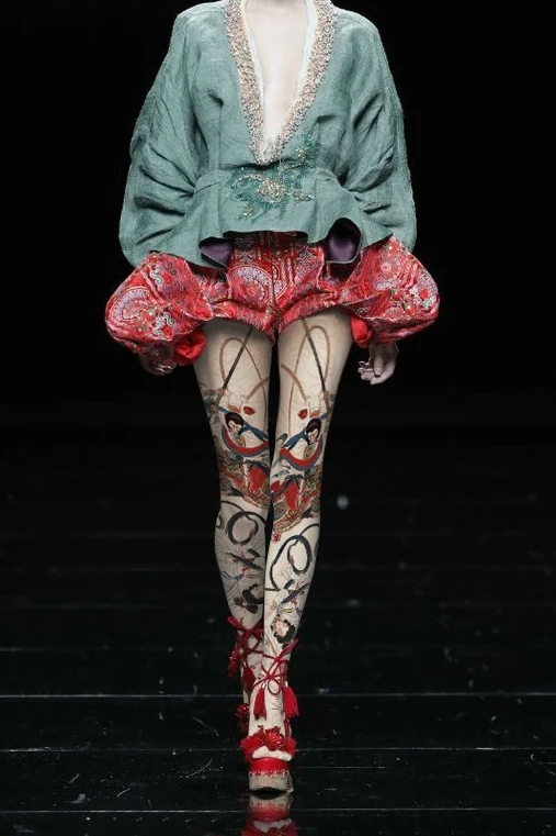 Catwalk Fishnet Medias De Mujer Stockings Women's Pantyhose Fashion Style Retro Chinese 2022 Promotion Hot Sale Polyester Velvet | Женская