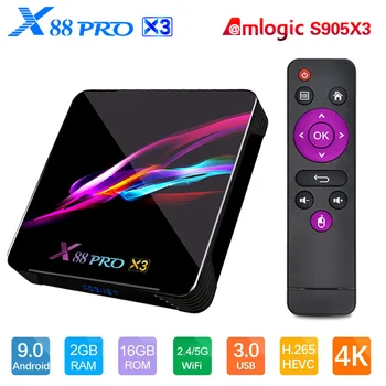 X88 PRO X3 Android 9.0 TV Box Amlogic S905X3 Quad core 4GB RAM 32/64/128GB BT 4.1 2.4G/5G Wifi 4K HD google play Set Top Box
X88 PRO X3 Android 9.0 TV Box Amlogic S905X3 Quad core 4GB RAM 32/64/128GB BT 4.1 2.4G/5G Wifi 4K HD google play Set Top Box