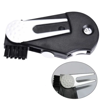 

5 In 1 Repair Portable Easy Use Score Counter Ball Marker Groove Cleaner Putting Green Fork Multifunctional Lawn Golf Divot Tool
