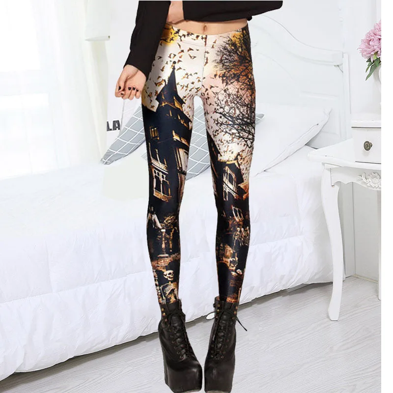 New Style European-Style Castle Digital Printed Skinny Pants Terrorist Haunted House Leggings Goods
New Style European-Style Castle Digital Printed Skinny Pants Terrorist Haunted House Leggings Goods