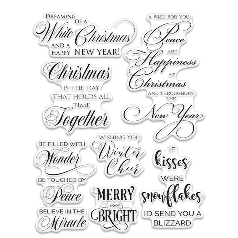Yuletide Wishes Прозрачный силиконовый прозрачный штамп, печать для скрапбукинга своими руками, фотоальбом, изготовление декоративных открыток, поделки из бумаги
Yuletide Wishes Прозрачный силиконовый прозрачный штамп, печать для скрапбукинга своими руками, фотоальбом, изготовление декоративных открыток, поделки из бумаги