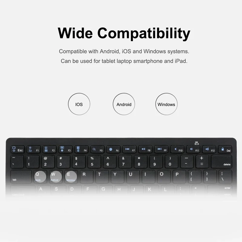 Portable BT3.0 Wireless Keyboard Tablet Laptop Smartphone iPad Mini Keyboard for IOS Android Windows
Portable BT3.0 Wireless Keyboard Tablet Laptop Smartphone iPad Mini Keyboard for IOS Android Windows