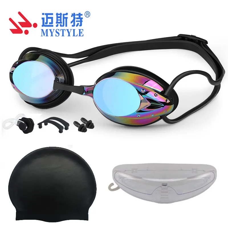 Adult Goggles Swimming Cap Ear Plug & Nose Plug Set High-definition Anti-fog Colorful Electroplated Silica Gel Swimming Goggles
Adult Goggles Swimming Cap Ear Plug & Nose Plug Set High-definition Anti-fog Colorful Electroplated Silica Gel Swimming Goggles