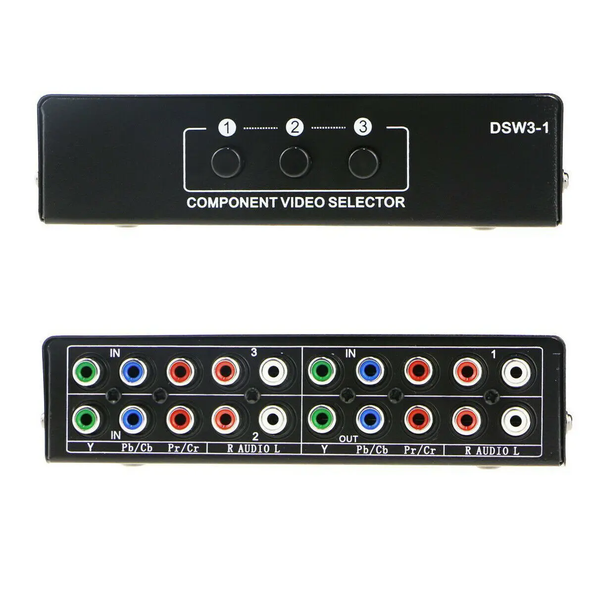 3-way Component AV Switch Selector 3in1 Output Switcher for TV Xbox 360 Wii PS2 PS3 Component AV Switch Selector 3 Cut 1 Output
3-way Component AV Switch Selector 3in1 Output Switcher for TV Xbox 360 Wii PS2 PS3 Component AV Switch Selector 3 Cut 1 Output