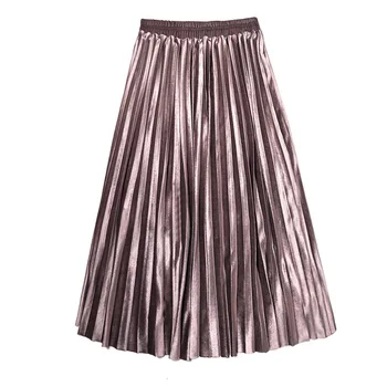 2020 New Women Skirts Pleated Suede Soft Lady Long Skirt Elegant Solid Color High Waist Autumn Winter Women Dress Skirts
2020 New Women Skirts Pleated Suede Soft Lady Long Skirt Elegant Solid Color High Waist Autumn Winter Women Dress Skirts