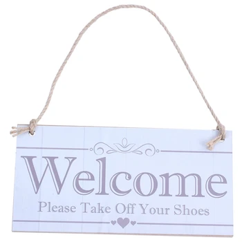 Welcome Please Take Off Your Shoes Hanging Plaque Sign House Porch Decor Gift
Welcome Please Take Off Your Shoes Hanging Plaque Sign House Porch Decor Gift