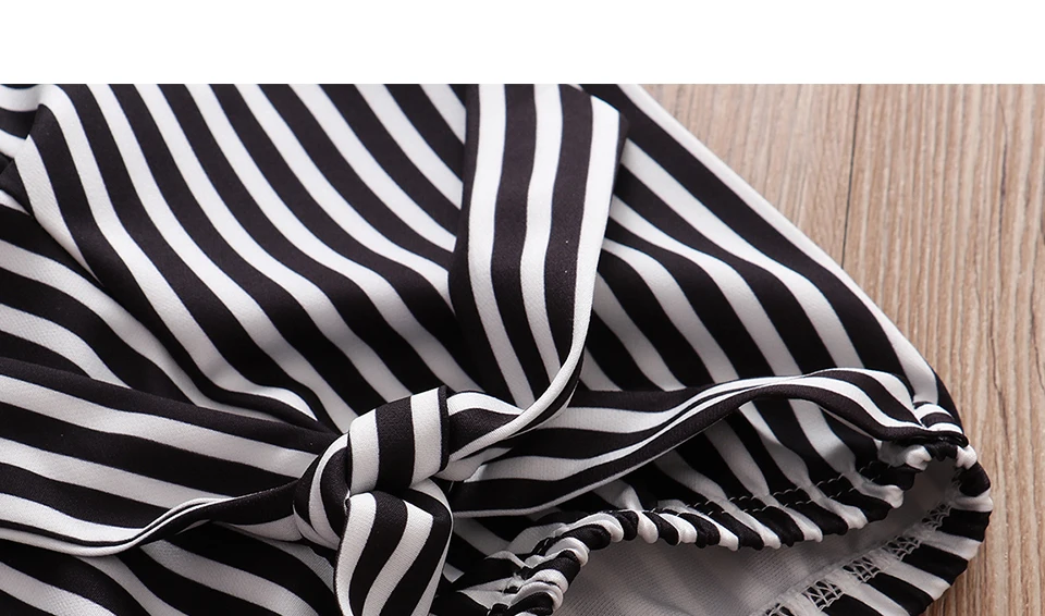 Newborn Baby Girl Clothes Set Fashion Autumn Long Sleeve Solid Color Romper Tops Stripe Pants Headband Infant Clothing Outfits