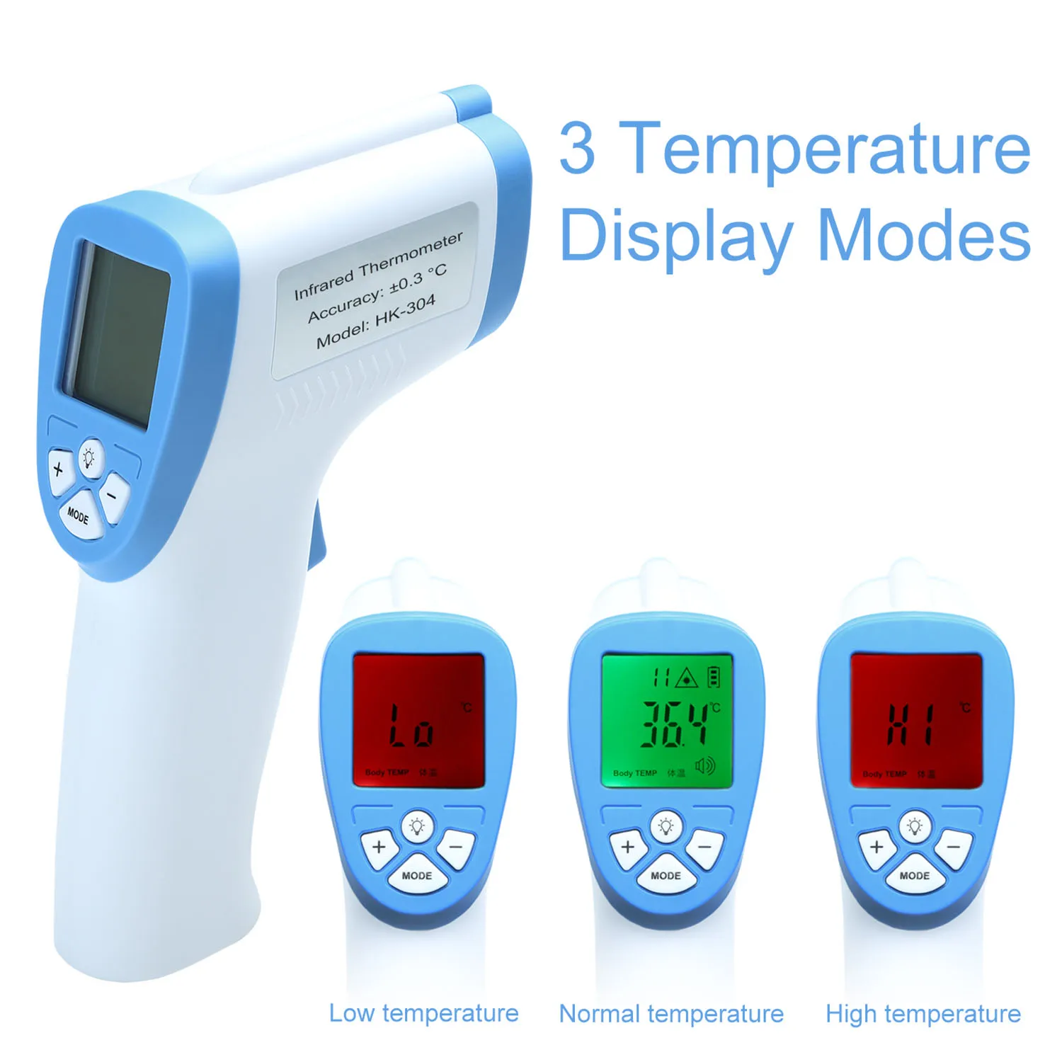Handheld Non-Contact Infrared Forehead Thermometer for Baby Child and Adult Surface of Objects with Memory Function Color Alarm
Handheld Non-Contact Infrared Forehead Thermometer for Baby Child and Adult Surface of Objects with Memory Function Color Alarm