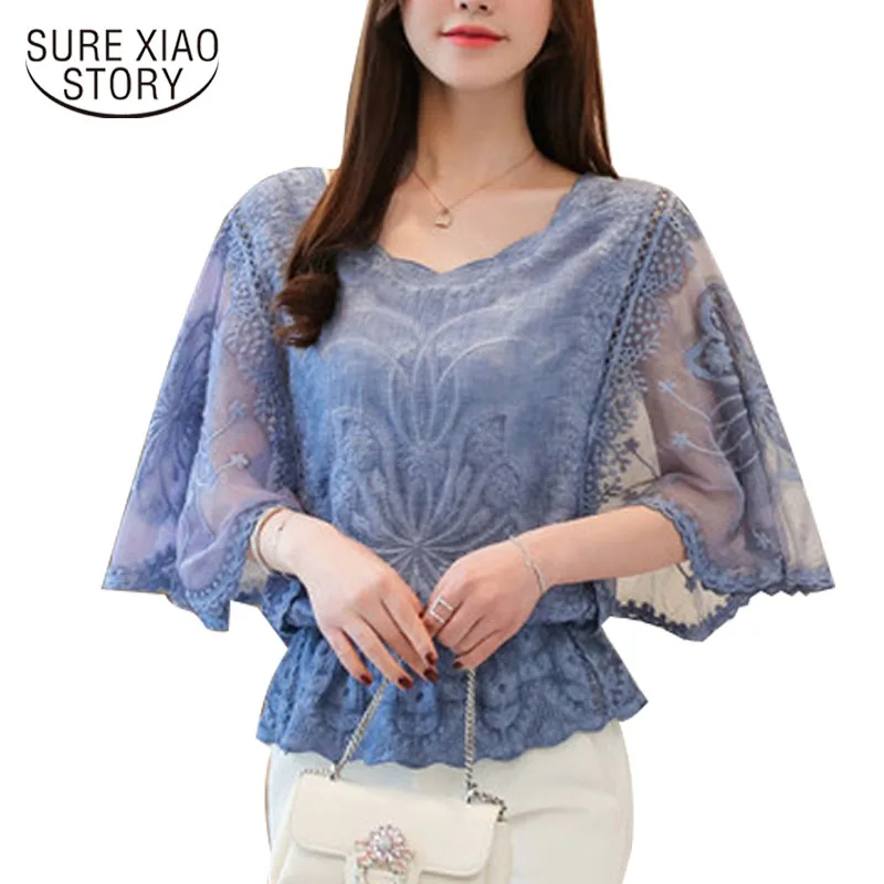 New Blue Pink White Solid Short Sleeve Chiffon Blouse Summer Cotton Edge Lace Blouses Butterfly Flowe Women Shirt tops 4073 50
New Blue Pink White Solid Short Sleeve Chiffon Blouse Summer Cotton Edge Lace Blouses Butterfly Flowe Women Shirt tops 4073 50
