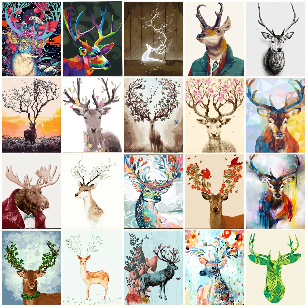 ZSSTEE HOME Modern DIY Oil Painting By Numbers Deer Hand Painted Canvas Wall Picture Art Animal Home Decoration
ZSSTEE HOME Modern DIY Oil Painting By Numbers Deer Hand Painted Canvas Wall Picture Art Animal Home Decoration