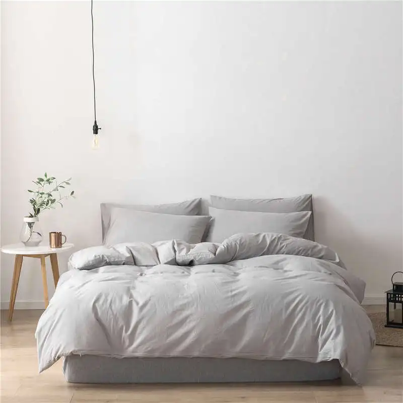 New Luxury Solid Color 2/3pcs Bedding Set Modern Duvet Cover Set King Queen Twin Bed Hybrid Cotton Brief Home Textile Bed Set 
New Luxury Solid Color 2/3pcs Bedding Set Modern Duvet Cover Set King Queen Twin Bed Hybrid Cotton Brief Home Textile Bed Set