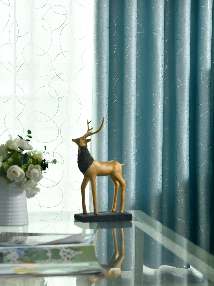 Modern full-shaded curtains complete thick flannel floating window atmosphere living room bedroom balcony French window
Modern full-shaded curtains complete thick flannel floating window atmosphere living room bedroom balcony French window