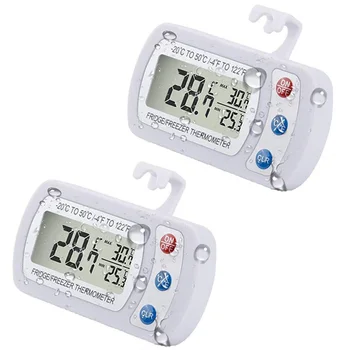 Digital Refrigerator Thermometer 2 Pack, Waterproof Wireless Indoor Outdoor Temperature Monitor with Large LCD Display, ℃/℉ Swit
Digital Refrigerator Thermometer 2 Pack, Waterproof Wireless Indoor Outdoor Temperature Monitor with Large LCD Display, ℃/℉ Swit