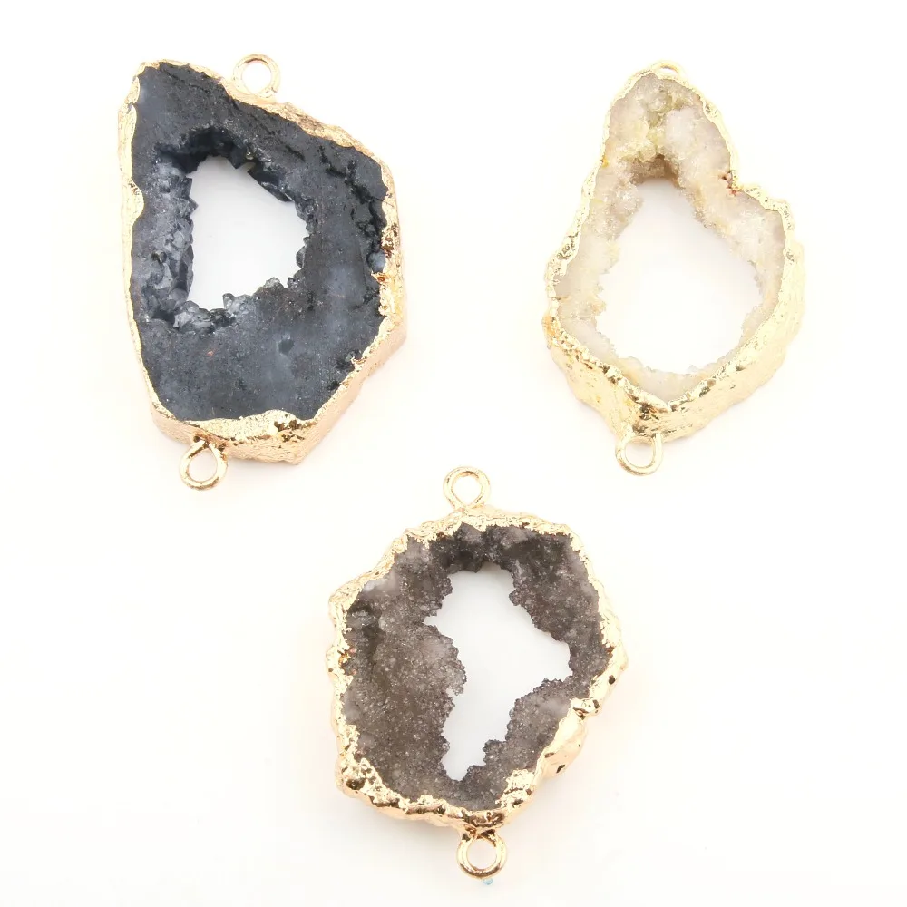 Natural Stone Crystal Pendants irregular shape Double hole connector for Jewelry Making DIY Necklace Bracelet Accessories
Natural Stone Crystal Pendants irregular shape Double hole connector for Jewelry Making DIY Necklace Bracelet Accessories