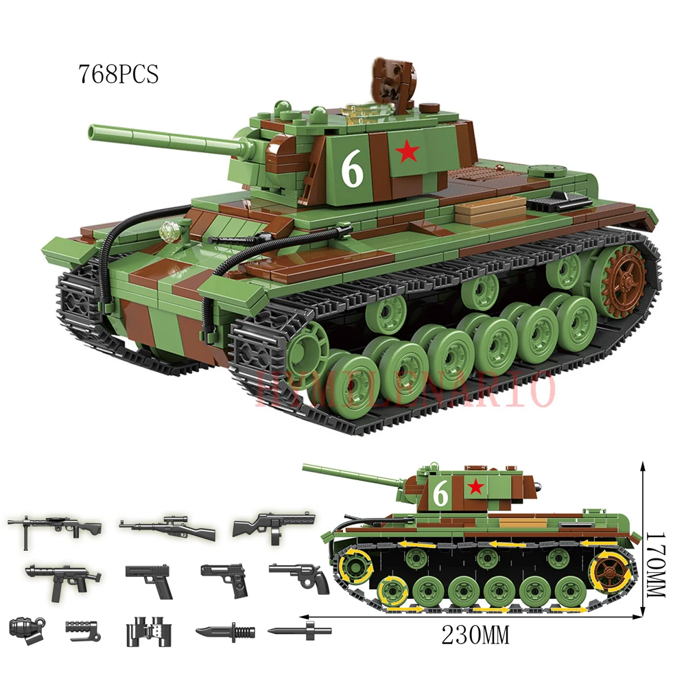 2019 World War 2 WW2 Soldiers Armored Vehicle The KV-1 RC Tank Military SWAT Army Building Blocks Bricks Toys Juguetes Gift
2019 World War 2 WW2 Soldiers Armored Vehicle The KV-1 RC Tank Military SWAT Army Building Blocks Bricks Toys Juguetes Gift