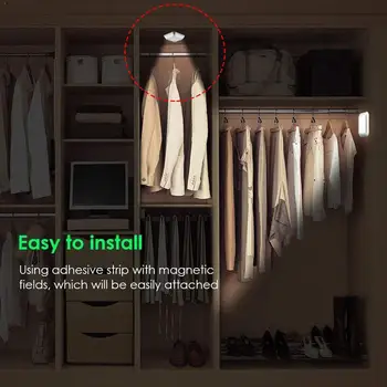 New Infrared Pir Motion Sensor 6 Led Night Light Wireless Light Auto On/off Closet Battery Detector Wall Lamp Power Light W2K1
New Infrared Pir Motion Sensor 6 Led Night Light Wireless Light Auto On/off Closet Battery Detector Wall Lamp Power Light W2K1
