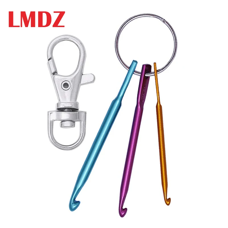 LMDZ 3Pcs Mini Crochet Hooks with Keychain and Swivel Hooks Short Aluminum Knitting Needles Tool for Yarn Knitting and Sewing
LMDZ 3Pcs Mini Crochet Hooks with Keychain and Swivel Hooks Short Aluminum Knitting Needles Tool for Yarn Knitting and Sewing