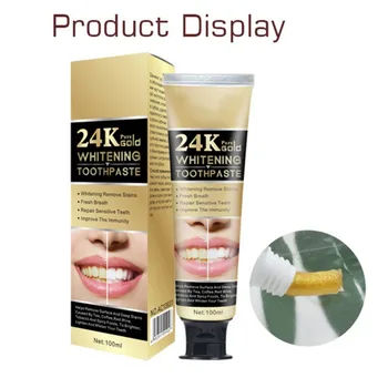 100ML Gold Teeth Whitening Toothpaste Brightening Tooth Paste Mint Cool Fresh Teeth Deep Cleansing Tooth Care
100ML Gold Teeth Whitening Toothpaste Brightening Tooth Paste Mint Cool Fresh Teeth Deep Cleansing Tooth Care