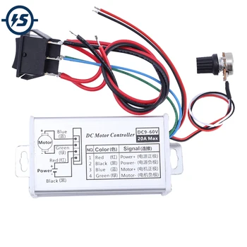DC Motor Speed Controller 20A 9V 12V 24V 36V 48V 60V Motor Dirver Module Switch Control PWM Controller Metal Shell
DC Motor Speed Controller 20A 9V 12V 24V 36V 48V 60V Motor Dirver Module Switch Control PWM Controller Metal Shell