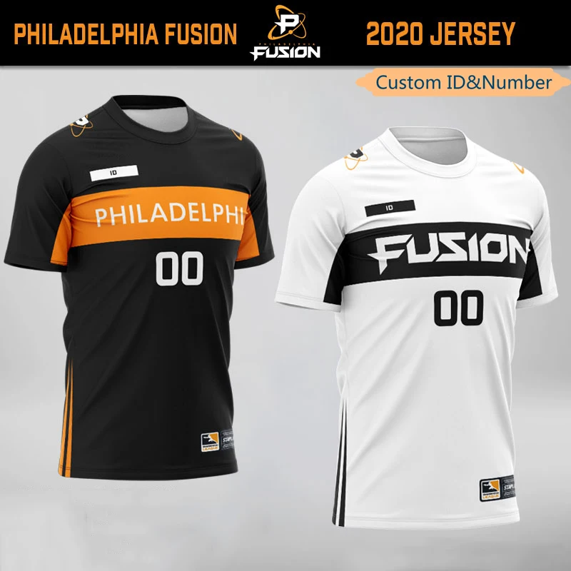 

OWL Team Philadelphia Fusion Uniform Jerseys Fans Game Tshirt Custom ID T-shirt For Men Women T-shirts Custom