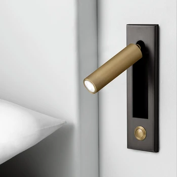 

Topoch Contemporary Wall Sconce Head Tilts Rotates Push Switch On/Off Focused Illumination for Bedroom Foyer Corridor Lighting