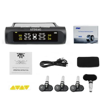 Solar Energy + USB Charging TPMS Tire Pressure Monitoring System with High Brightness Colorful Display Internal/External
Solar Energy + USB Charging TPMS Tire Pressure Monitoring System with High Brightness Colorful Display Internal/External