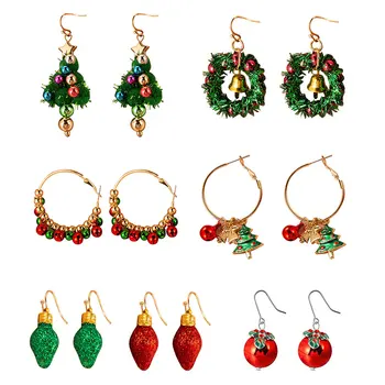 Christmas Ornaments Creative Christmas Tree Earrings Simple Snowman Bell Earrings Party Girl Gift Earings Pendientes dropshiping
Christmas Ornaments Creative Christmas Tree Earrings Simple Snowman Bell Earrings Party Girl Gift Earings Pendientes dropshiping