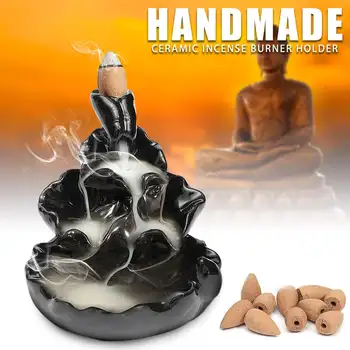 NEW Handmade Porcelain Ceramic Incense Burner Holder with 10 Backflow Incense Burner Buddhist Decoration Home Aromatherapy
NEW Handmade Porcelain Ceramic Incense Burner Holder with 10 Backflow Incense Burner Buddhist Decoration Home Aromatherapy