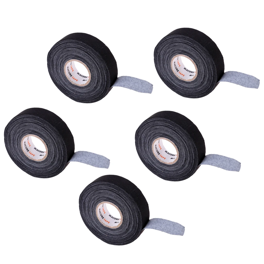 5 Roll Waterproof Adhesive Ice Hockey Cloth Stick Tape 1'' x 25 Yards Long 5 Roll Waterproof Adhesive Ice Hockey Cloth Stick Tape 1'' x 25 Yards Long